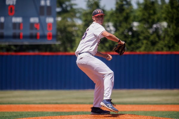 Kohl Drake fires a pitch on Tuesday